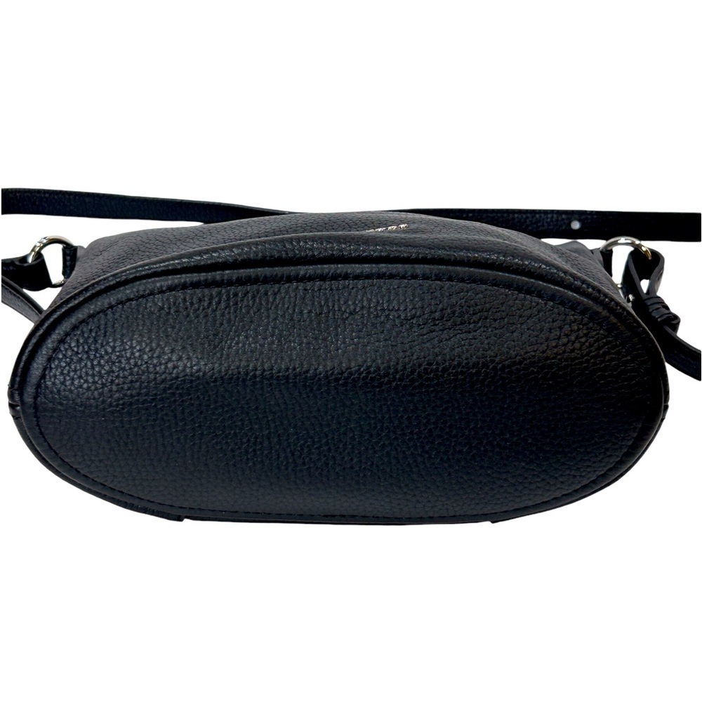 Michael Kors Lupita Messenger Bag Black/Silver Hardware Pebbled Leather NWT - Picture 2 of 9
